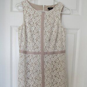 Ivory and Tan Ann Taylor Dress, Small